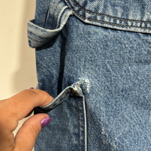 Carhartt jeans dungaree fit 38 x 30 flannel lined plaid - Picture 4 of 7